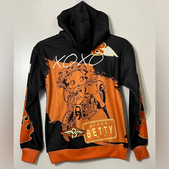 BETTY BOOP FASHION NOVA Juniors GRAPHIC PRINT HOODIE SIZES 7/8 (XS/S) NWT - Picture 3 of 12